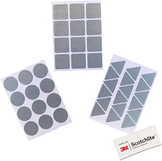 Salzmann Reflective Stickers | Pre-Cut Safety Decal Stickers | Made with 3M Reflective Material | for Backpacks, Bikes, Helmets, Strollers, Mailboxes