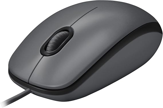 Logitech B100 Optik USB Kablolu Mouse, Sağ ve Sol Elle Kullanıma Uygun, Windows, Linux ve Mac ile Uyumlu, Siyah