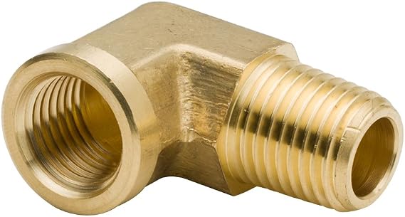 Vis Brass 90 Degree Street Elbow 1/2" NPT Female x 1/2" NPT Male Forged Pipe Fitting (1pc)