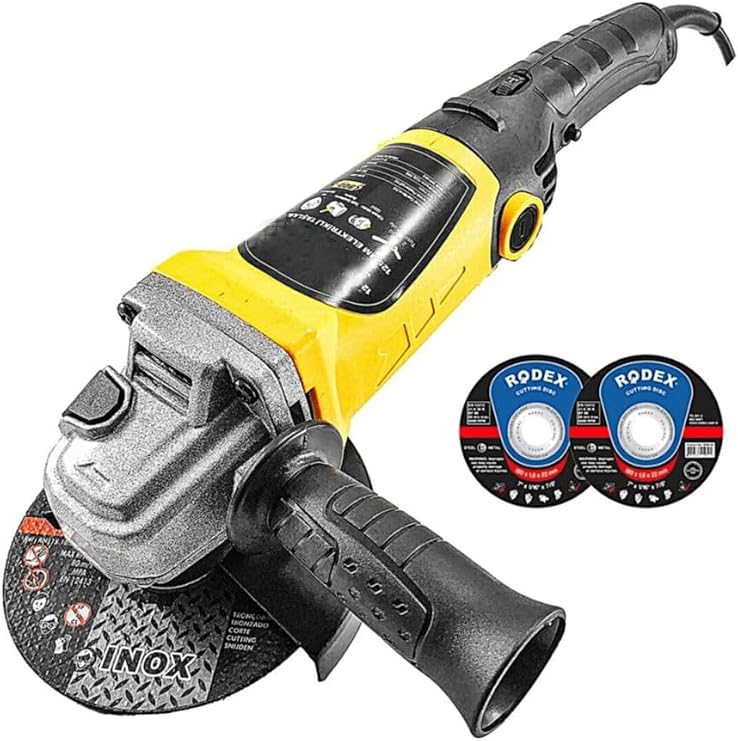 Devir Ayarlı Avuç Içi Spiral Taşlama Makinası 3000W 115-125 mm 2 Adet İnox Disk Hediyeli.