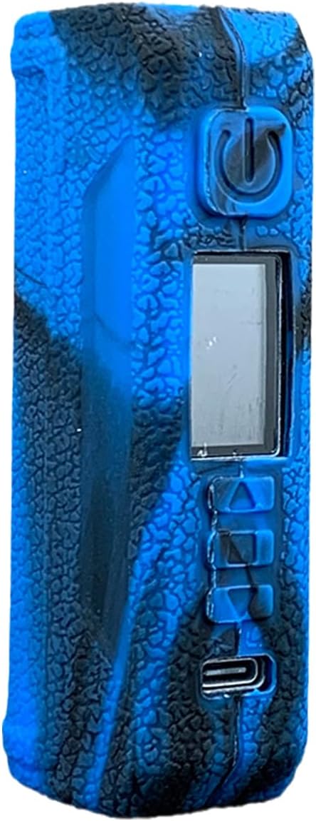 Silicone Case Compatible with LostVape Thelema Solo Mod Kit | Protective, Durable Skin, Sleeve, Cover, Wrap, Gel, Case, Shield (Black Blue)
