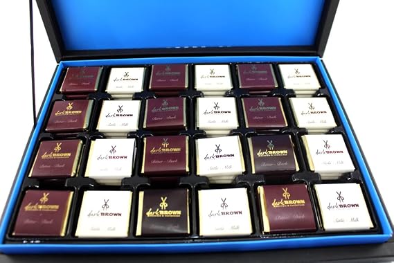 Dark Brown Chocolates & Confections 72 Adet Sargılı Madlen Çikolata Bitter ve Sütlü