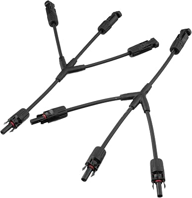 Spartan Power Y Branch 3 to 1 Connector Parallel Solar Panel Cable Connectors MFFF  MMMF
