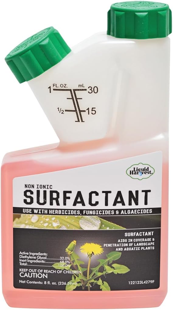 Concentrated Surfactant for Herbicides Non-Ionic 8oz, Increase Product Coverage, Penetration, Effectiveness