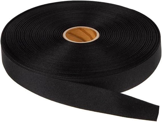 3/4" Black Nylon Binding Tape Type III Grosgrain Milspec 5038-100 Yard Roll