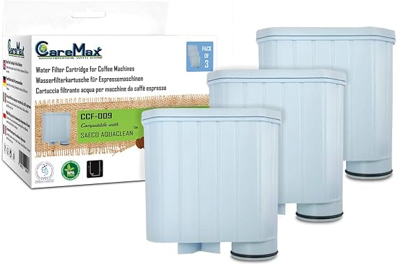 Pack of 3 CareMax CCF-009 Coffee Machine Water Filters Compatible with Philips AquaClean (CA6903/10) & Saeco AquaClean (CA6903/00)