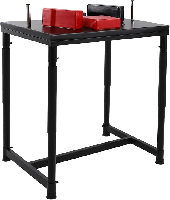 Standard Arm Wrestling Battle Table, 2200LBS Professional Arm Wrestling Table with Wrist Straps Adjustable Competition Training Arm Wrestling Table for Use in Home Gym