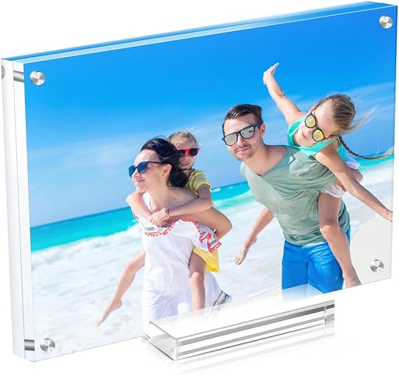 8x10 Acrylic Picture Frames, Clear Double Sided Magnetic Display