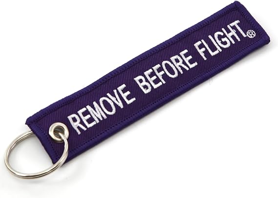 Rotary13B1 Remove Before Flight Keychain - Purple