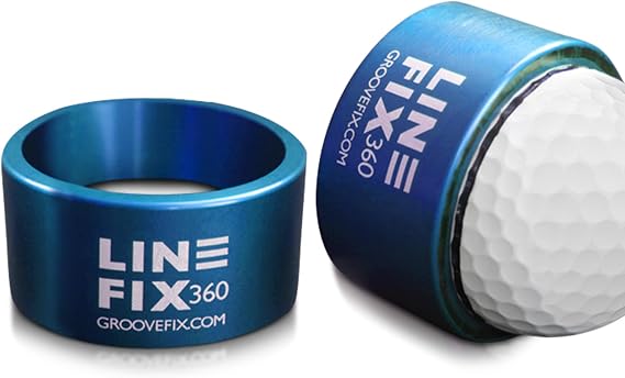 LineFix360 (BLUE) Golf Ball Alignment Marker Precision 360 Line Tool for Enhanced Putting Accuracy