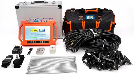 Underground Water Detector, Up to 10498ft (3200m) Professional Water Well Finder Detector, Large Touchscreen Auto Mapping Well Detector with Carry Case