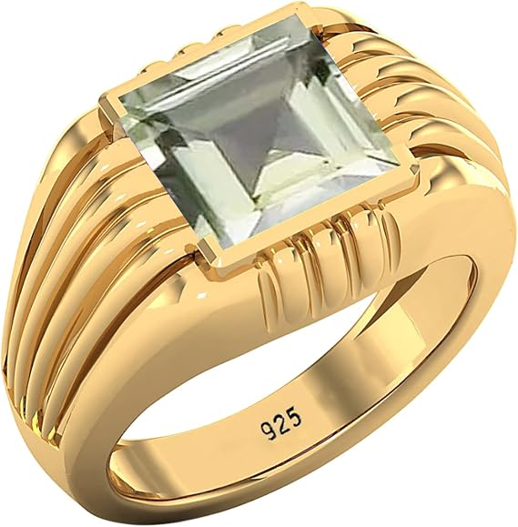 925 Sterling Silver Birthstone Ring for Men
