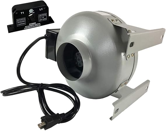 Tjernlund in-Line Fan Dryer Duct Booster 4" Metal