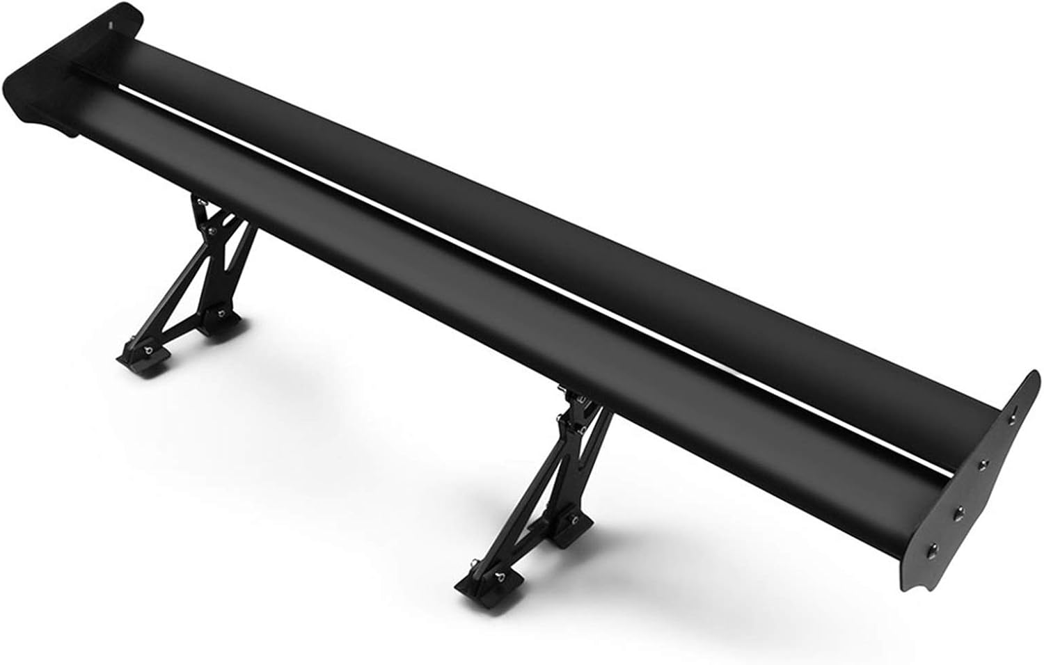 XMEIFEI PARTS Double Layer Deck Car Spoiler Universal Rear Wing for Sedan Auto GT Rear Trunk Wings Aluminum Racing Sport Spoilers LTB115 Color : Black