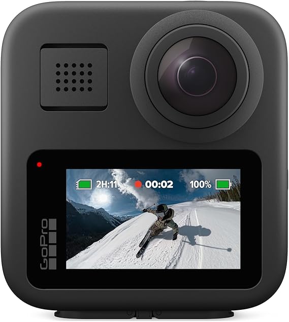 GoPro MAX Waterproof 360 + Traditional Action Camera with Touch Screen Spherical 5.6K30 HD Video 16.6MP 360 Photos 1080p Live Streaming Stabilization