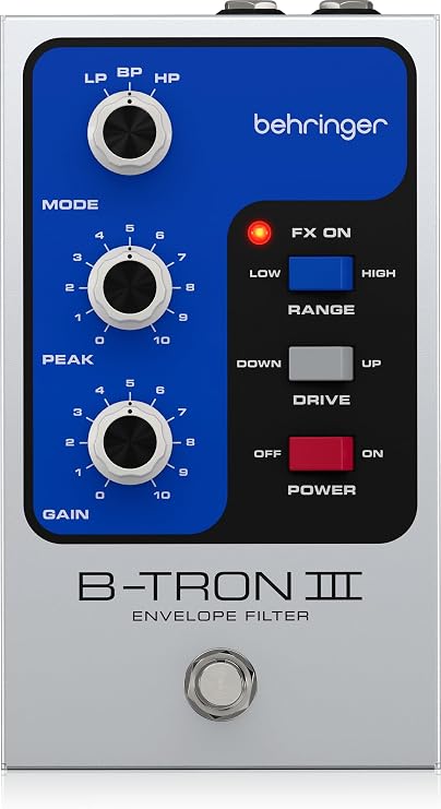 Behringer B-TRON III Envelope Filter Pedal Auto-Wah for Guitar/Bass, 3 Filter Types, 2 Modes, True Bypass