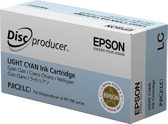 Epson DiscProducer PP-100/PP-50 C13S020448 Ink Cartridge (Light Cyan, 1-Pack) in Retail Packaging