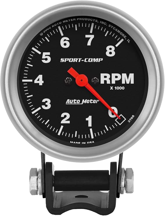 Auto Meter 3708 Sport-Comp Mini Competition Tachometer,2.625 in.