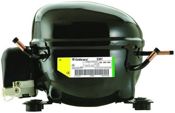 ASPERA Embraco EMT6160Z Airtight Gas Compressor, 1/4 HP, 6.70 cm3, R134A, for Refrigeration, 220-240V