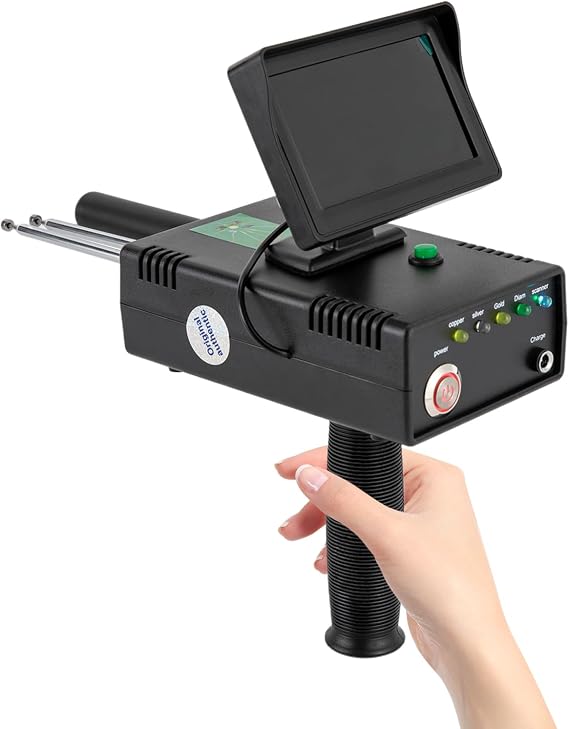 Metal Detector High Accuracy Underground Metal Scanner with LED Display, 3937FT/98.4FT Detection Range/Depth, Professional Metal Detector for Adults, for Gold Silver Copper Diamond Black
