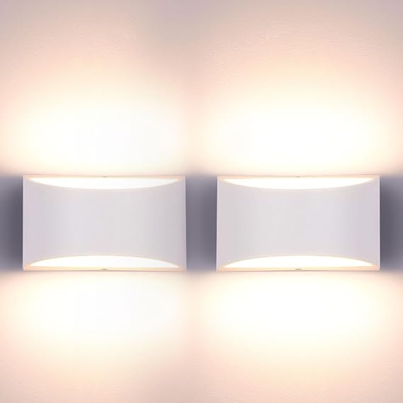 2PCS Wall Sconce Lights Wall Lights Indoor Dimmable Up and Down Wall Light Modern Wall Lamp Sconce 10W Uplighter Downlighter LED Wall Lighting for Living Room Bedroom Balcony, Warm White