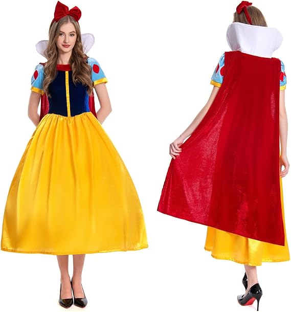 mrcos Snow White Cosplay, Snow White, Hair Ornament, Costume, Event, Costume, Disguise, Party, Adult, Shiroyuki Dress, Costume, Halloween Costume, Women's, School Festival, New Year's Party, Anime Set