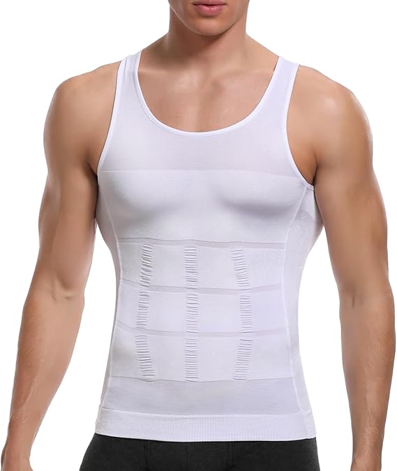 SLIMBELLE Men's Body Shaper Vest Slimming Vest Elastic Shapewear Compression Shirt for Men Slim Tummy Control Waist Trainer Shaper Tank Top