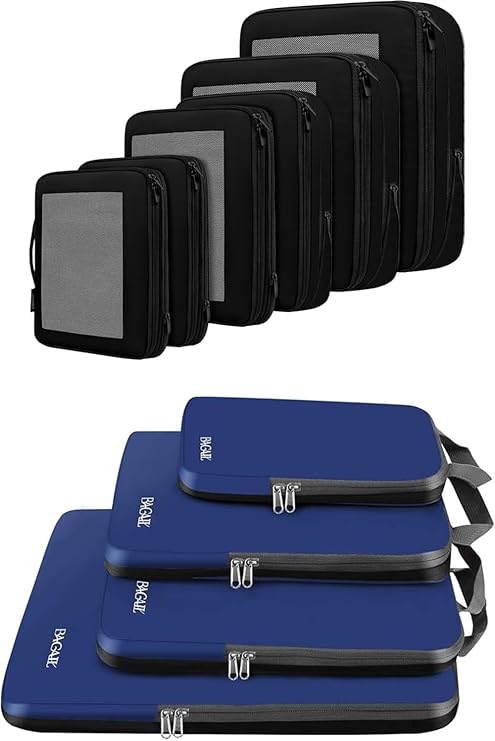 BAGAIL 10 Set Compression Packing Cubes Travel Accessories