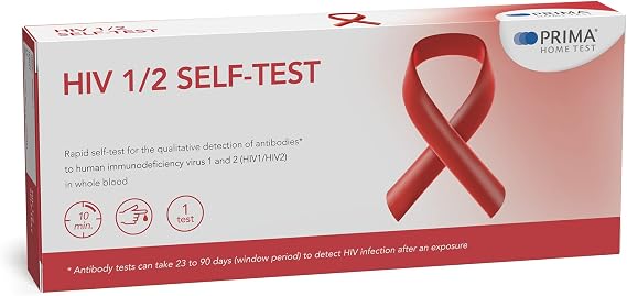 Prima HIV Home Self Test Kit Virus 1 and Virus 2