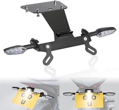 YZF-R3 MT-03 Fender Eliminator Kit Tail Tidy Compatible with 2015-2025 YZF R3 MT03 YZF R25 MT25 - License Plate Bracket with Rear Turn Signals & License Plate Light (Clear)