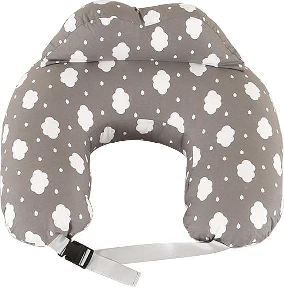 Labtec Nursing Pillow for Breastfeeding, Multifunctional Breast Feeding Pillow with Adjustable Waist Strap and Safety Fence, 100% Cotton Removable Pillowcase, Pregnancy Gift