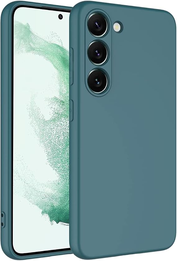 Coverzone Samsung Galaxy S23 İle Uyumlu Kılıf Z-Mara Lansman Vieri Tam Koruma Arka Kapak Kamera Koruma Çıkıntılı Pürüzsüz Yüzey Koyu Yeşil