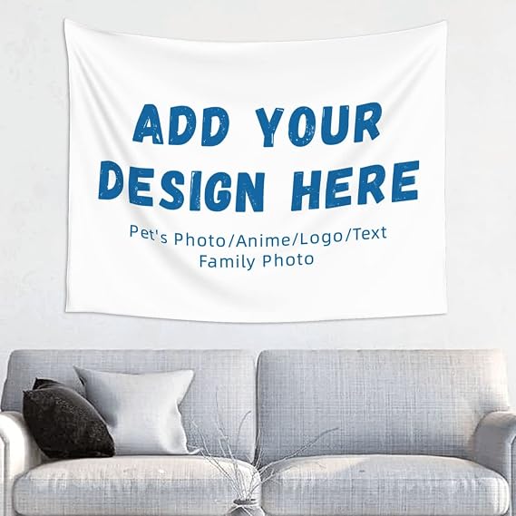 DAILYEXTREME Custom Tapestries, Custom Backdrops, Custom Wedding Tapestries, Personalised Picture Tapestries, (2937 inch)