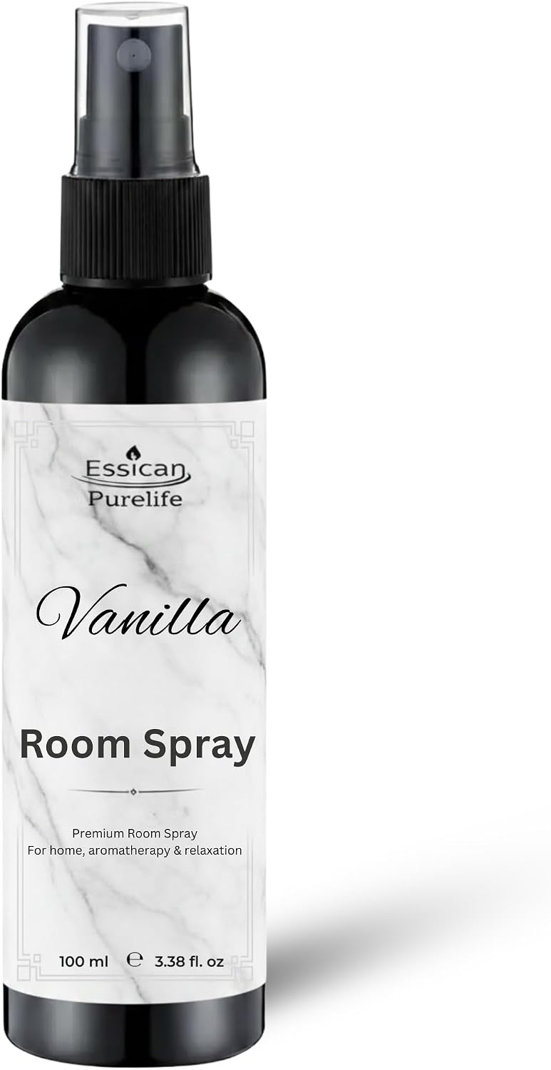 Essican Purelife Vanilla Room Spray Air Freshener Spray for Home, 100ml Home Fragrance Luxury Bathroom Air Freshener Sprays Odour Neutraliser, Mist