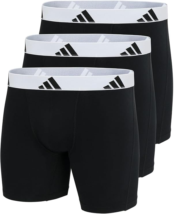 adidas Men's Stretch Cotton Boxer Brief Underwear (3-pack) Underwear (pack of 3)
