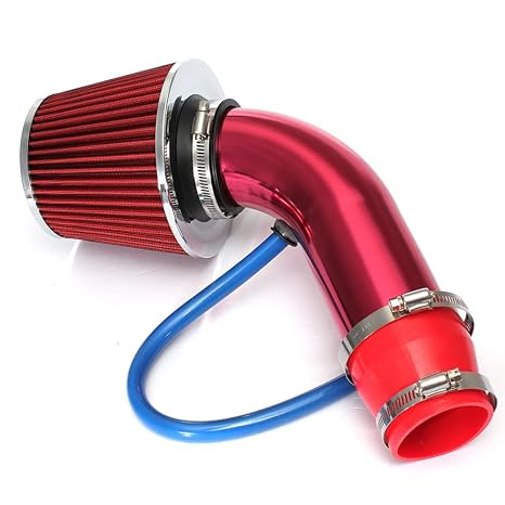Cold Air Intake Pipe, 76mm Universal PerCompatible withmance Car Cold Air Intake Turbo Filter Aluminum Automotive Air Filter Induction Flow Hose Pipe Kit