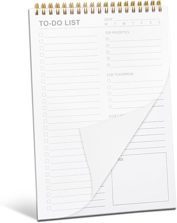 To Do List Notebook B5, Tear off Daily Planner 25cm × 17cm