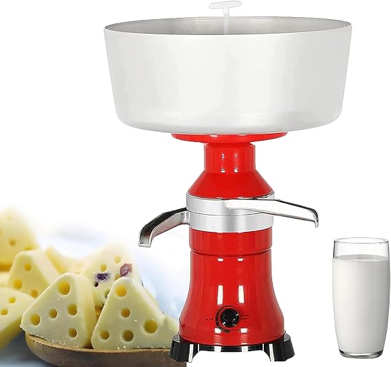 Electric Centrifugal Milk Cream Separator, Electric Cream Separator Aluminum Alloy, Aluminum Alloy Cream Milk Separator, Removable, Easy to Clean, 120W, For Home Dairy Farm Family