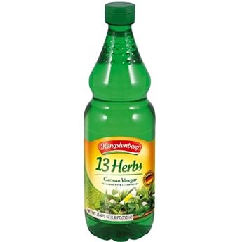 Hengstenberg German Seasoned Vinegar, 13 Herb, 25.4 Ounce Pack of 6