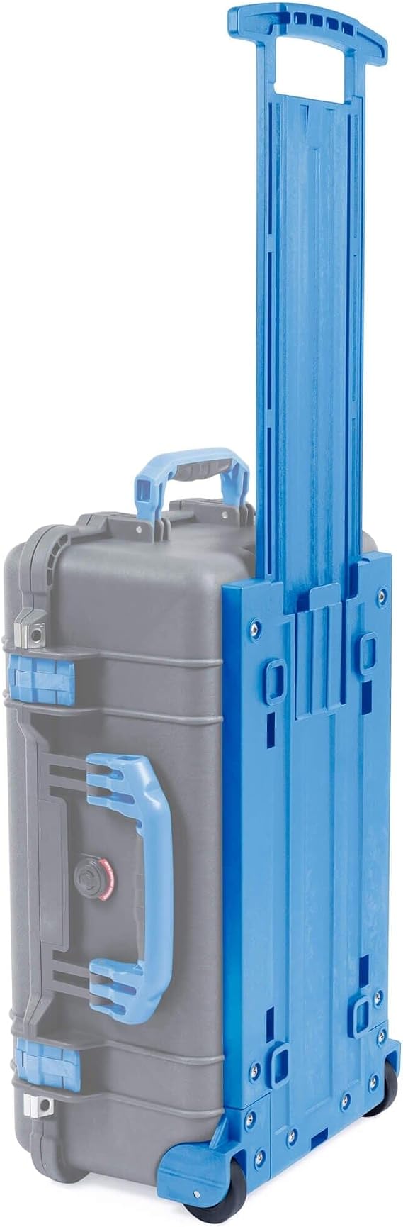 Pelican 1560 Replacement Trolley Set - Backplate, Telescoping Handle, L&R Wheel Assemblies - Blue