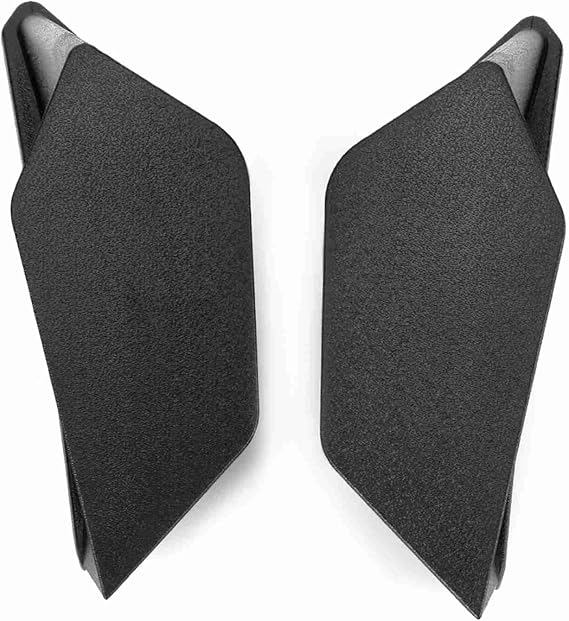 CHICIRIS Universal Motorcycle Winglet Aerodynamic Kit, 1 Pair ABS Black Red Optional, with 3D Curve Mounting Surface, for (Black)