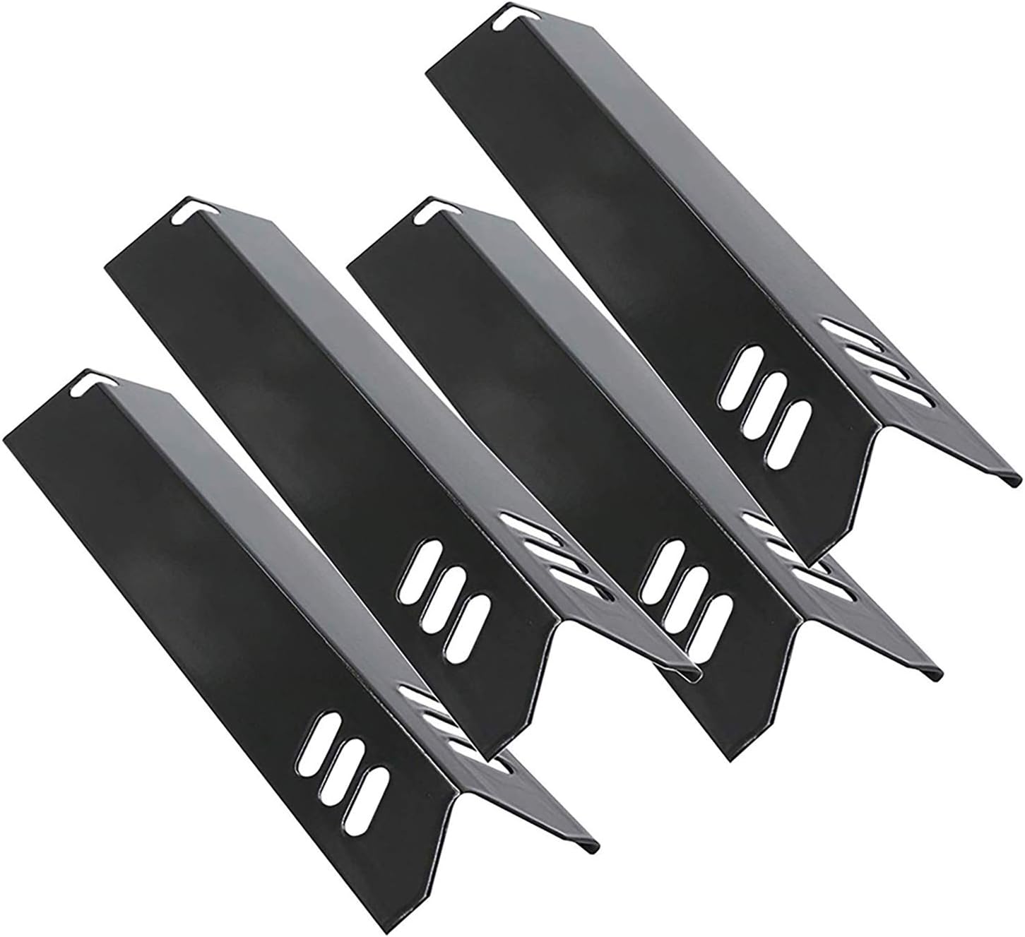 Criditpid Porcelain Grill Heat Shields Replacment for Dyna-Glo DGF510SBP, DGF493BNP, 15 inch Grill Heat Plates for Backyard Grill Replacement Parts BY15-101-001-02, BY13-101-001-13, GBC1460W, 4-Pack