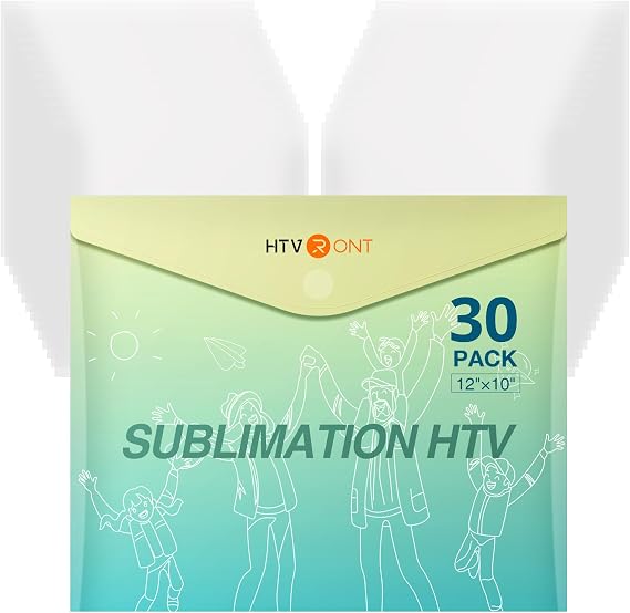 HTVRONT Sublimation HTV Sheets for Cotton Fabric - Matte, 12x10'', 30 Pack