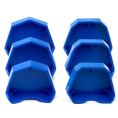 LA MIERE 6 Pcs Dental Model Base Forming Kit, Dental Model Base Former, Dental Casting Trimming Impression Tray Small+ Medium+ Large Set