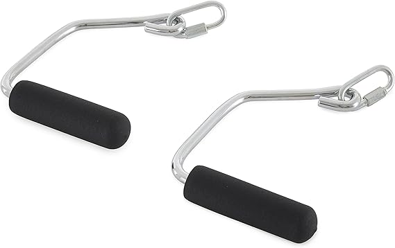 Total Gym Accessories Open Ended Chrome Grip Handles for Total Gym Home Workout Machines, Compatible for Supra, Electra, FIT, Black