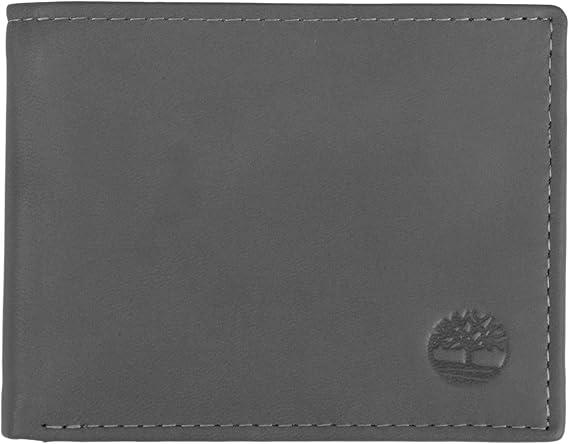 Timberland Men's Cloudy Passcase Wallet Bi-Fold Charcoal One Size