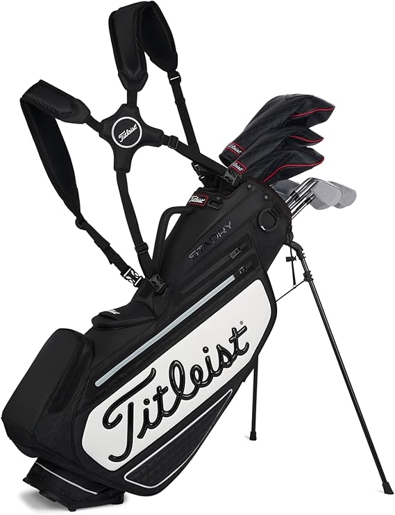 Titleist Tour Series Premium Stand StaDry Golf Bag, Black/White