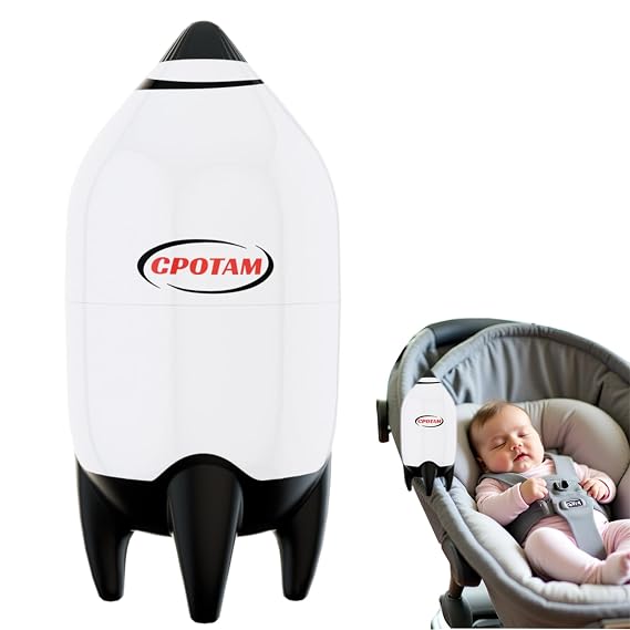 Hands-Free Stroller Rocker with Rechargeable, Portable Baby Sleep Soother with 5 Different Intensity Vibration Patterns, Baby Rocker Sleep Aid Fits All Pushchairs, Prams and Strollers