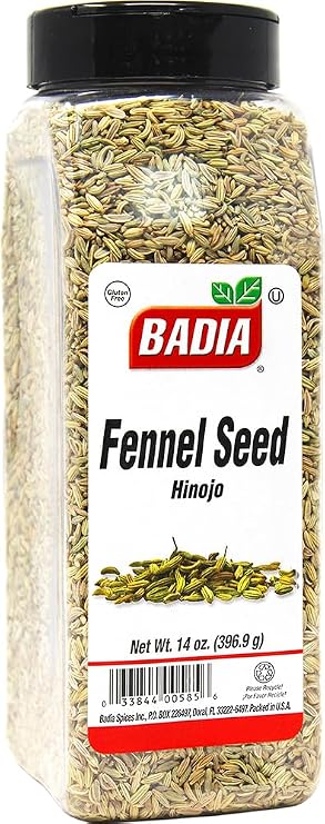 Badia Fennel Seed Whole, 14 oz - Whole Seeds, Mild Sweet Flavor, Gluten Free, Kosher