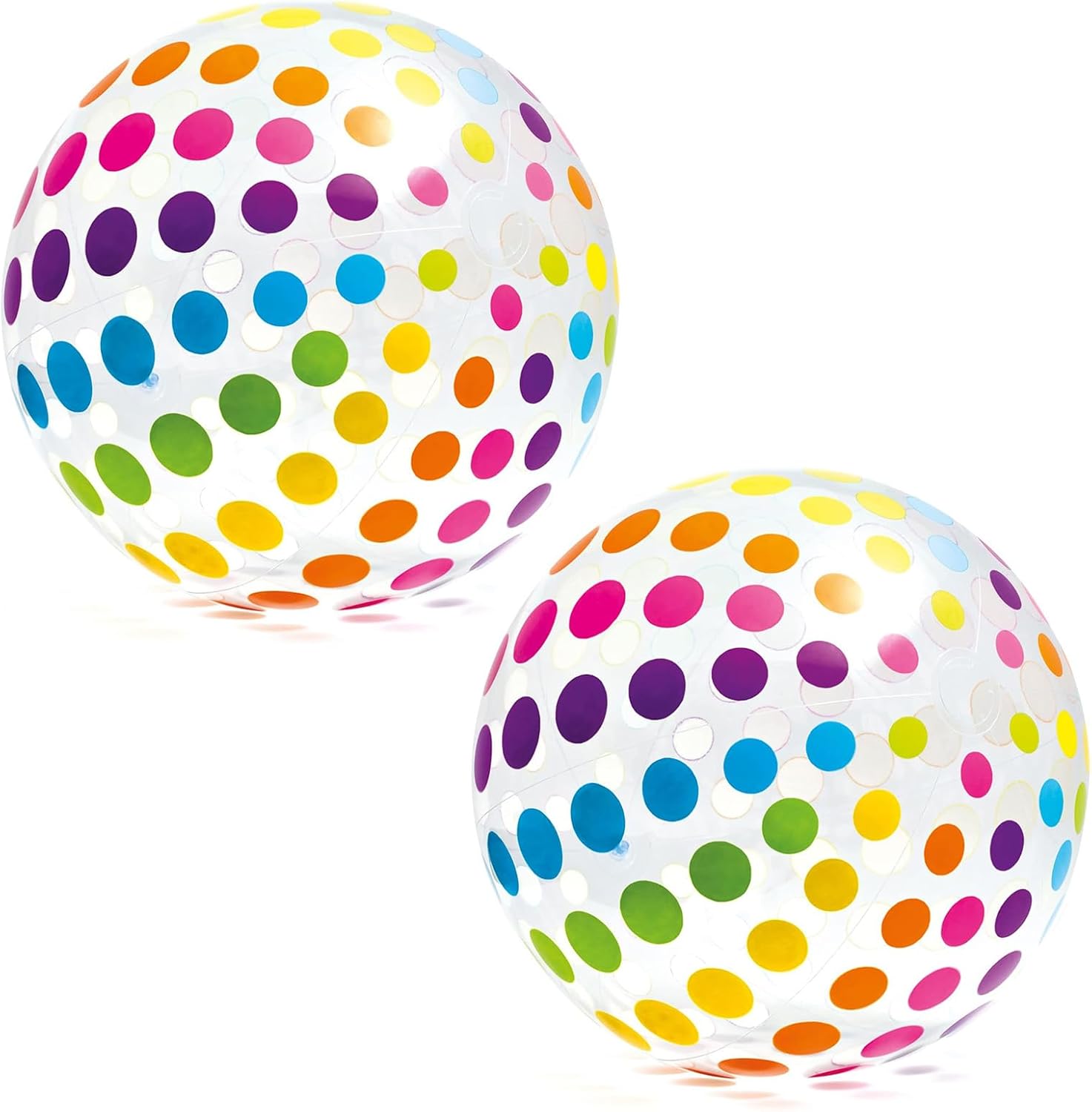 2Pcs Beach Balls Inflatable, 40CM Large Rainbow Beach Balls, for Party Supplies Decorations, Kids Water Toys for Outdoor Activity Water Games Swimming Pool Beach